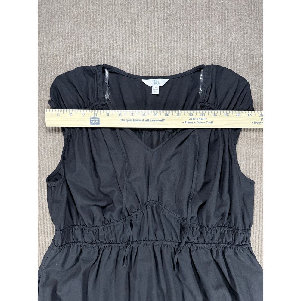 Time and Tru Black Sleeveless Tiered Midi Dress XL - Picture 7 of 9